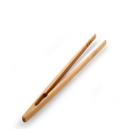 Ustensile de cuisine - Ultra Grip - Pince à toast en bambou - Réutilisable - 18 cm - Marron