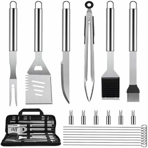 Ustensiles Barbecue, 21pcs Kit Barbecue Acier Inoxydable