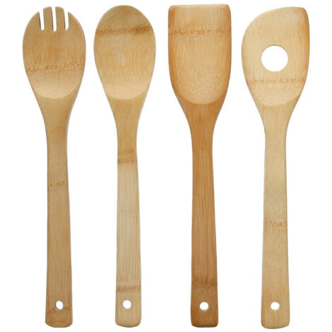 USTENSILES DE CUISINE BAMBOU X4