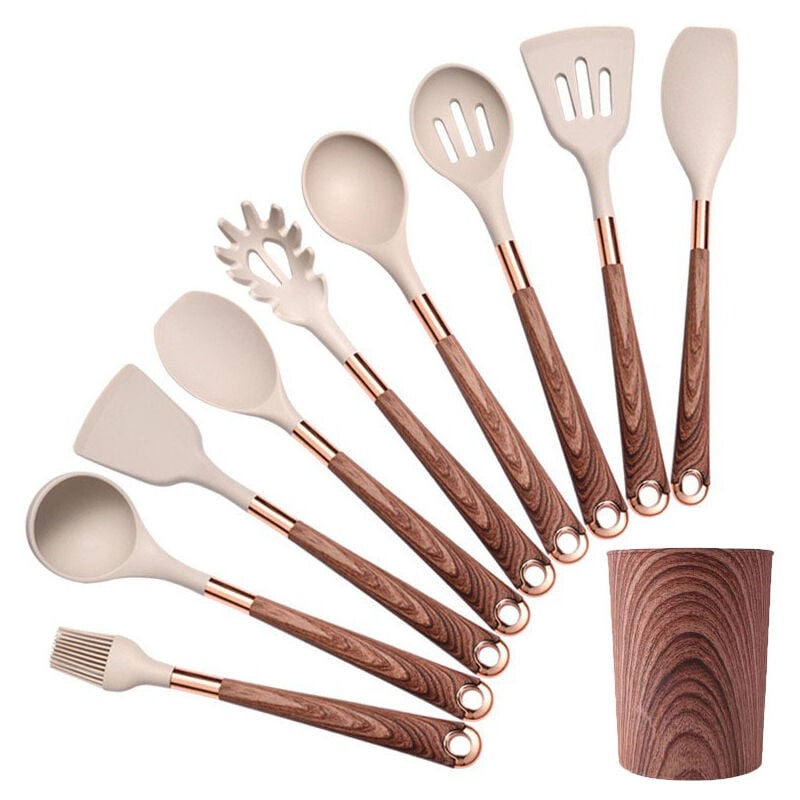 Ustensiles de cuisine en Silicone, ensemble de 9 pièces, spatules et cuillères en Silicone, ustensiles de cuisine, ensemble d'ustensiles de cuisine