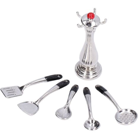Ustensiles de Cuisine Miniatures pour Maison de Poupée DIY - Cuillère, Passoire, Pelle et Spatula