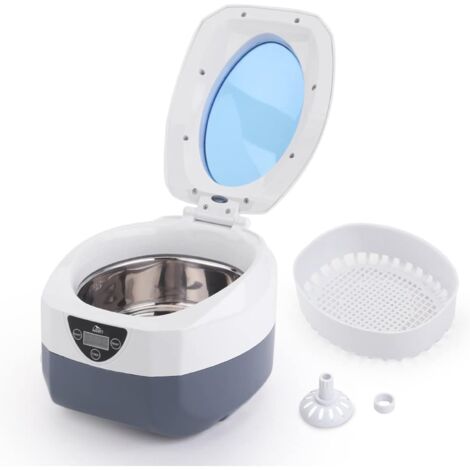 Uten Pulitore ad ultrasuoni professionale, Macchina ad ultrasuoni per pulizia, vasca da bagno in acciaio inossidabile da 750 ml, per pulire gioielli, occhiali, orologi, strumenti, ecc