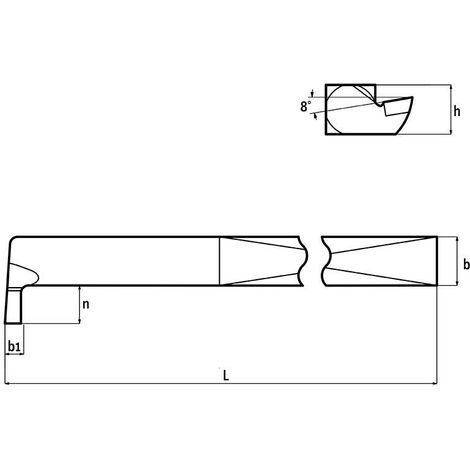 Utensileria & Ferramenta online - Utensili con placchetta: Utensile per  tornio iso 9 20x20