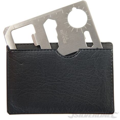 Utensile multi uso a forma tesserino 70 x 45mm Silverline