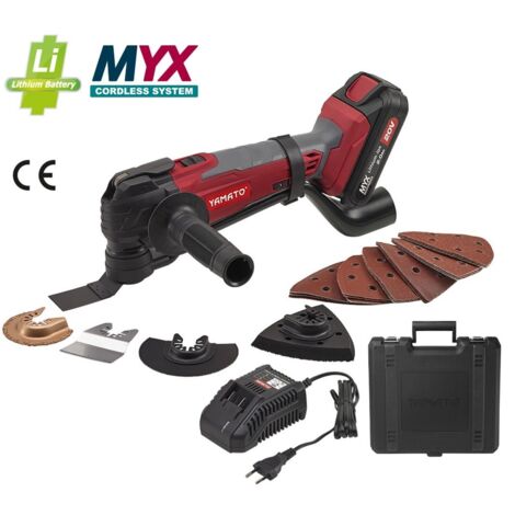UTENSILE MULTIFUNZIONE a BATTERIA LITIO mod. CMT20L 20V YAMATO 2Ah con accessori