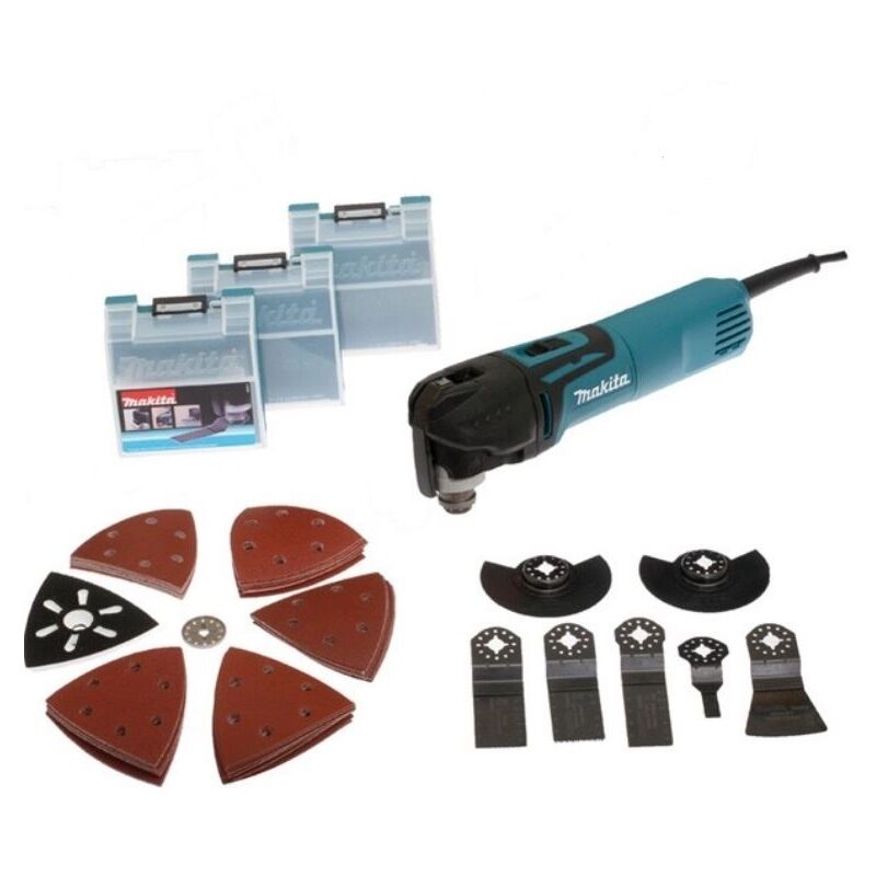 Utensile multifunzione Makita TM3010 CX3J 320W + valigetta con accessori