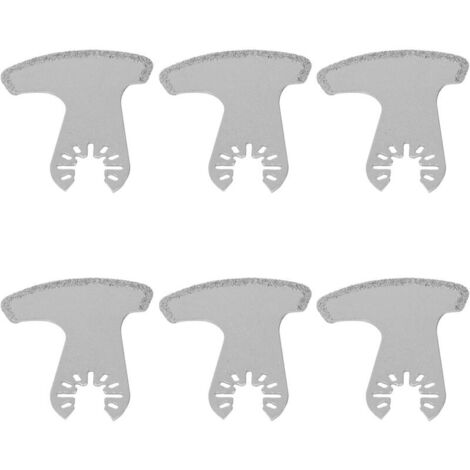 Utensile oscillante multifunzionale, 6 lame oscillanti universali in metallo duro diamantato a forma di mezzaluna per la rimozione