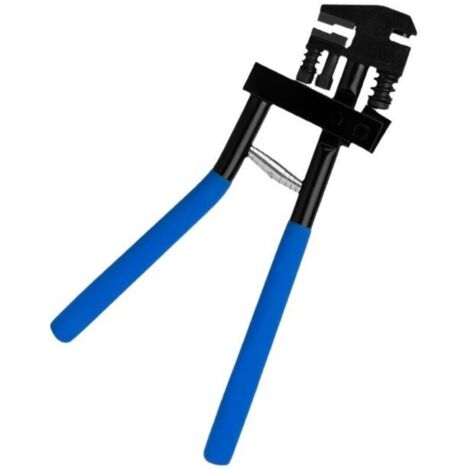 Utensile per crimpatura e punzonatura 2 in 1, diametro 5 mm, per riparazioni di carrozzeria (blu)