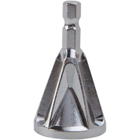 Utensile per sbavatura con gambo esagonale in acciaio inossidabile, punta da trapano ad alta velocità per smussatura esterna, utensile per sbavatura esagonale per smussatura per la rimozione delle bav