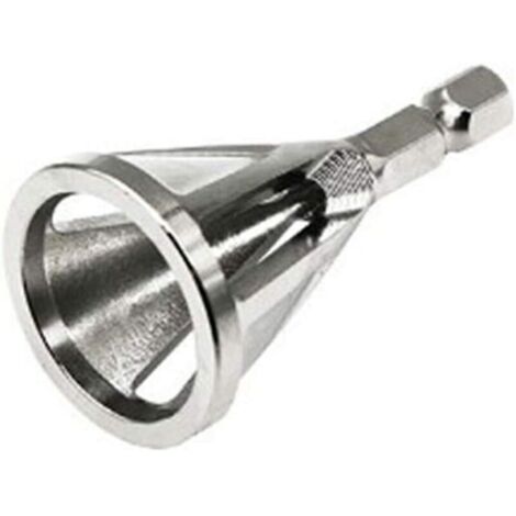Utensile per sbavatura e smussatura KZQ, utensile per sbavatura, utensile per sbavatura dura e veloce, punta per smussatura esterna, utensile per riparazione esagonale in argento (2 pezzi)