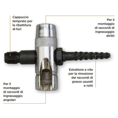 UTENSILE RIMOZIONE INSTALLAZIONE RACCORDI TESTINE INGRASSATORI ESO1