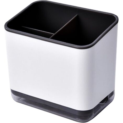 Utensili da cucina, portaposate, portaposate multifunzionale con 3 vassoi scolapiatti (nero)