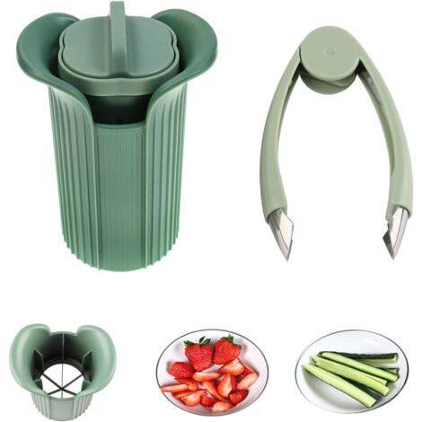 Utensili da cucina, utensile per la rimozione dei gambi di fragole e ananas, divisore multifunzionale per frutta