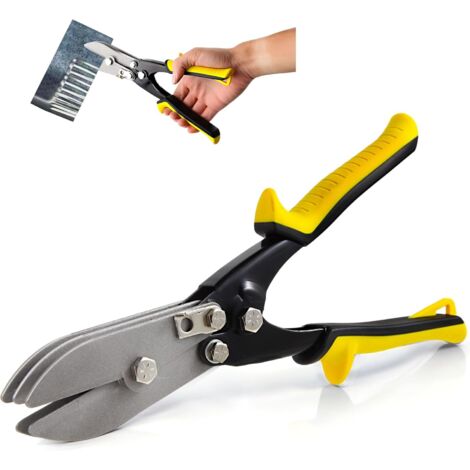 Utensili per lamiera a 5 lame, utensile HVAC per condotti e tubi da stufa di calibro 24-28, utensile per crimpatura di condotti con estremità per lamiera da 10-1/2"