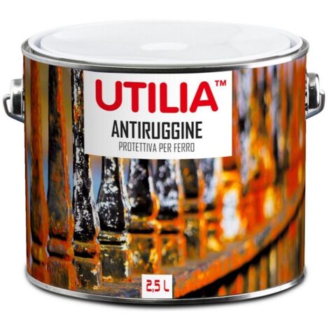 Utilia antiruggine lt. 2,5 rosso ossido (2 pezzi) - Utilia