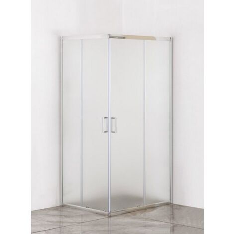 Utilia BOX DOCCIA ANGOLARE ARMONIA IN VETRO PERLATO cm. 69x69x185 h