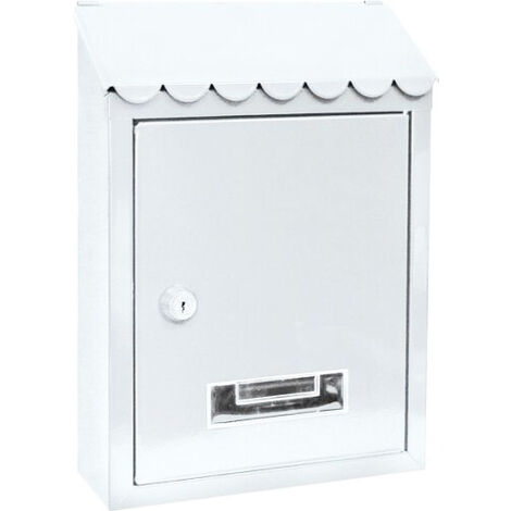 Utilia CAPRI Cassetta postale esterno con tettuccio cm 21x6X30 H BIANCO BIANCO
