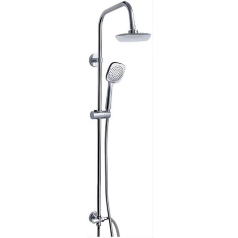 Utilia Colonna Doccia Con Doccetta In Abs E Soffione Fisso Cm. 20X20