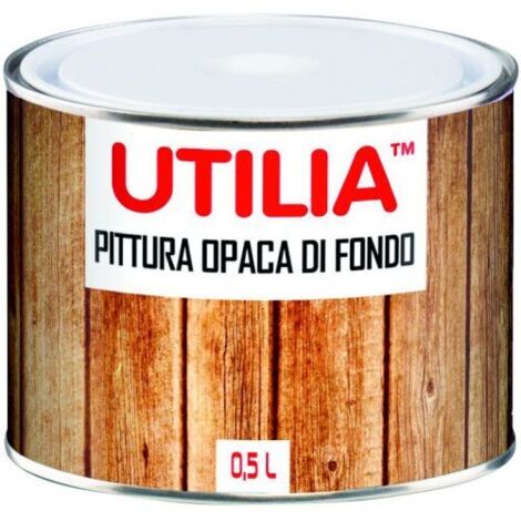 Utilia FONDO BIANCO OPACO PER LEGNO ml. 500 6 PZ