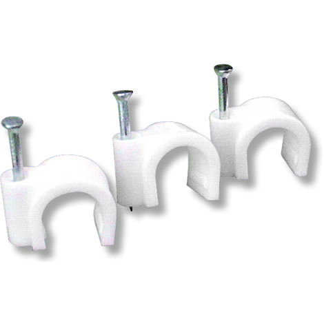 Utilia GRAFFETTA FISSACAVI CON CHIODO col. Grigio mm. 9-10  100 PZ.