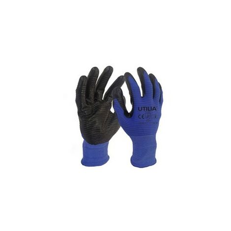 Utilia guanti in nylon/nitrile colore blu/nero tg8 Fratelli vitale