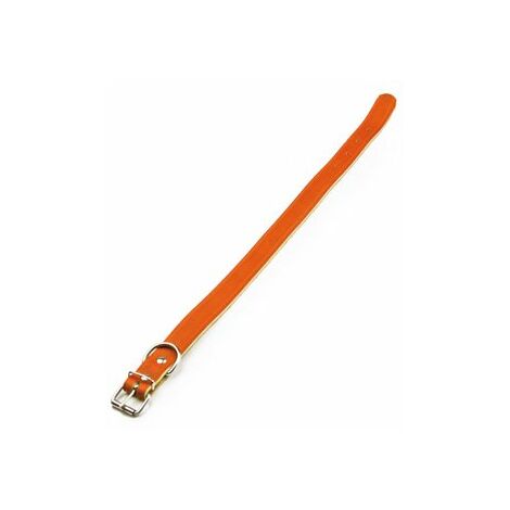Utilia Pet COLLARE IN CUOIO DI BUFALO cm. 61x3,5 col. Arancione 6 PZ