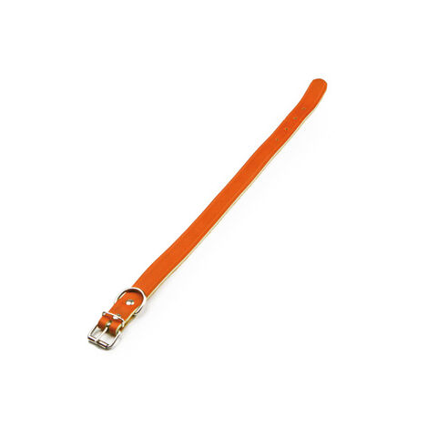 Utilia Pet COLLARE IN CUOIO DI BUFALO cm. 65x4,0 col. Arancione 6 PZ