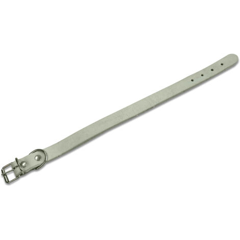 Utilia Pet COLLARE IN CUOIO DI BUFALO SFODERATO cm. 70x4,0 col. Grigio