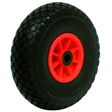 Utilia RUOTA PIENA PER CARRELLI PORTASACCHI cerchione plastica Ø mm.260 foro Ø mm. 16 Utilia