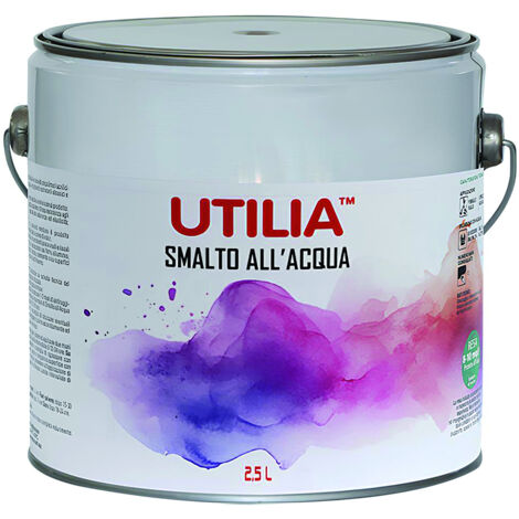 Utilia SMALTO ALL'ACQUA lt. 2,5 Nero satinato 4.00 pz