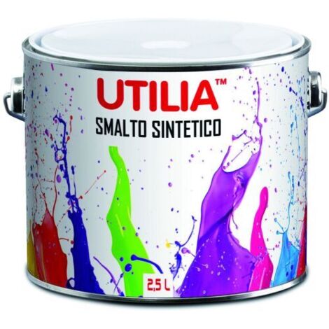 Utilia SMALTO SINTETICO lt. 2,5 Nero opaco - 2 pezzi