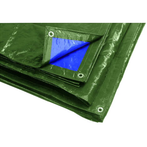 Utilia TELO OCCHIELLATO MULTIUSO IN POLIETILENE Col. Verde/Blu (120 gr/mq) mt. 3x5