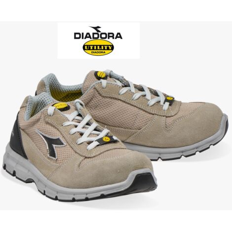 Utility Diadora Run Text Low S1P Src Esd, Scarpa Antinfortunistica Unisex - Adulto, Beige Juta/ Beige Juta, 41 EU