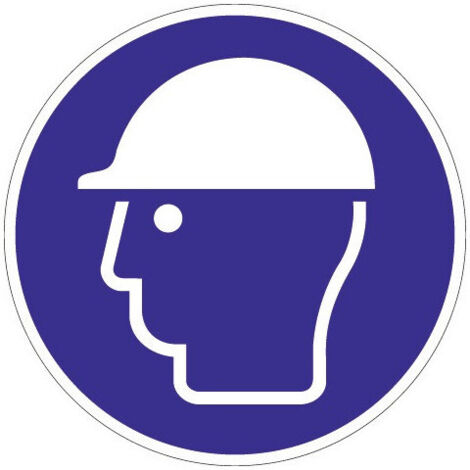 Utilizzare lamina di protezione della testa D.200mm blu/bianco ASR A1.3 DIN EN ISO 7010