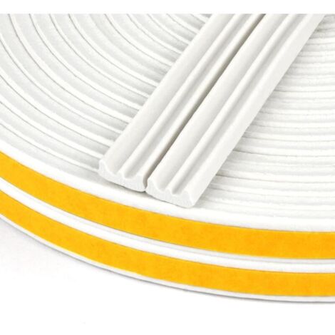 Utocollante Door Sealing Strip, Window Seal with Strong Adhesion, Noise Insulation, Anti-collision and Weatherproof, (White 2.5M)