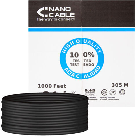 UTP Cat5e Außenkabel CCA SCHWARZ (305m)