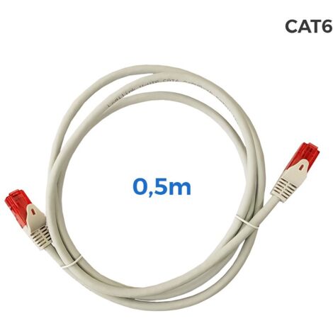 UTP Cat.6 Kabel RJ45 Kupfer LSZH Grau 0,5m