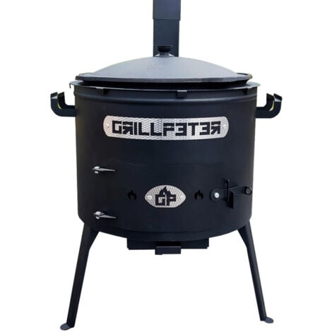 GRILLPETER Utschak Asamat mit Kazan aus Gusseisen 12L