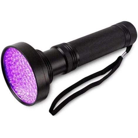 UV 100 LED Puissante,UV Lampe de Poche 395nm Lumiere Noire,Ultraviolet flashlight,Ultra Violet Détecteur pour Urine Animale (Aucune pile incluse)