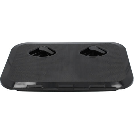 UV-beständige Bootsdeck-Zugangsluke mit Schloss, 17-1/4 x 12-3/8 Zoll (Schwarz)