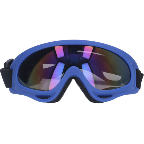 UV-beständige, winddichte Hundebrille mit farbigen Gläsern, Modell 3004, dunkelblauer Rahmen