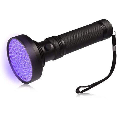 UV Flashlight Torch 100 LEDs Ultra Violet Pet Urine Stain Detector-Black