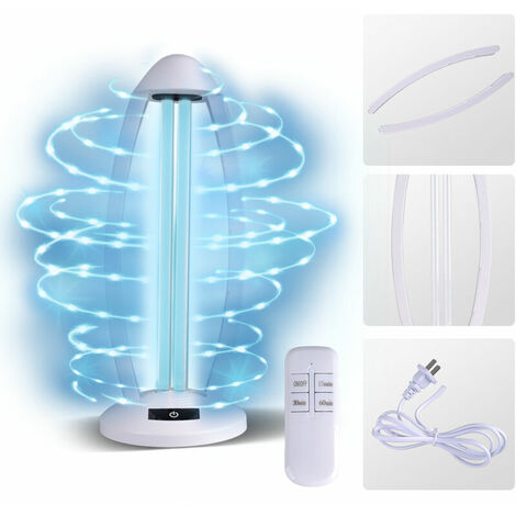 UV Lamp Disinfection Lamp, High Power 38W Third Gear UV Germination Lamp with 360° Human Body Infrared Detection Function Or Offices, Living Rooms, Bedrooms, Kitchens