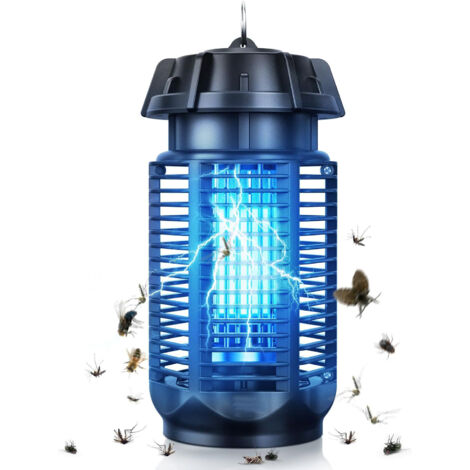 UV-Mückenvernichtungslampe gegen fliegende Insekten im Innen- und Außenbereich, 2-in-1 elektrischer Mückenschutz, 20 W Insektenvernichter, elektrischer Mückenschutzschläger, für Camping im Innen- und