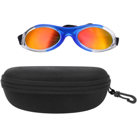 UV-Schutzbrille für Hunde, mit verstellbarem Band für kleine Hunde – Blau und Rot