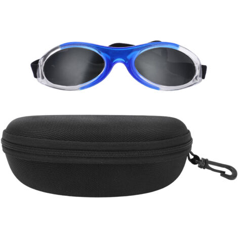 UV-Schutzbrille für Hunde, verstellbares Modell für kleine Hunde, blaugrau – Augenschutz-Accessoire