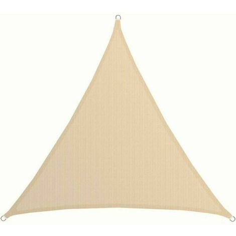 UV shade sail - 2x2x2 Triangle Sun Protection - Beige Balcony Garden Cloth