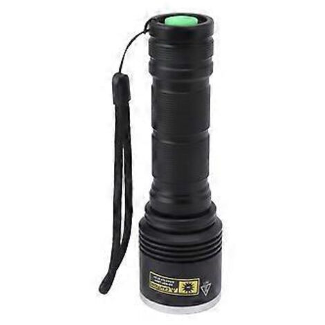 UV-Taschenlampe mit LED (365 nm) und Schwarzlichtfunktion, Gehäuse aus Aluminiumlegierung, 40 W, 1800 mW