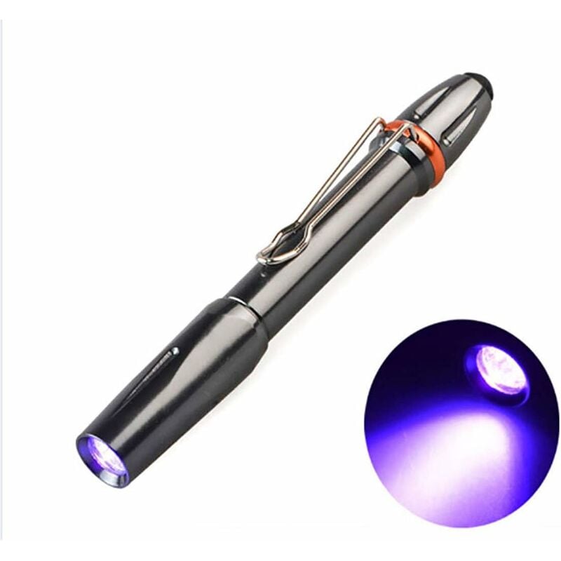 UV Torch Ultra Violet Torch Flashlight Blacklight Pen Light Detector 395nm UV LED Flashlight Penlight (1 pack)