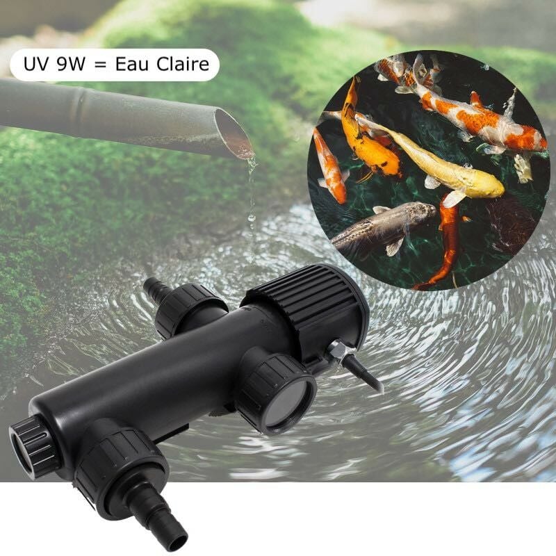 U.v ( Ultra Violet ) Stérilisateur - Clarificateur 9W, Pour Aquariums Et Bassins De Jardin